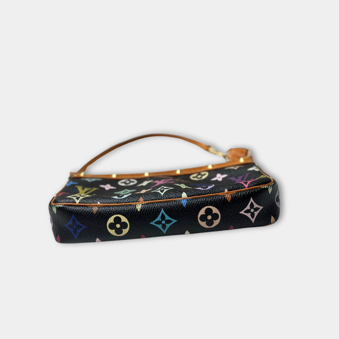 Louis Vuitton Black Multicolor Pochette Kelly's Authentic Boutique