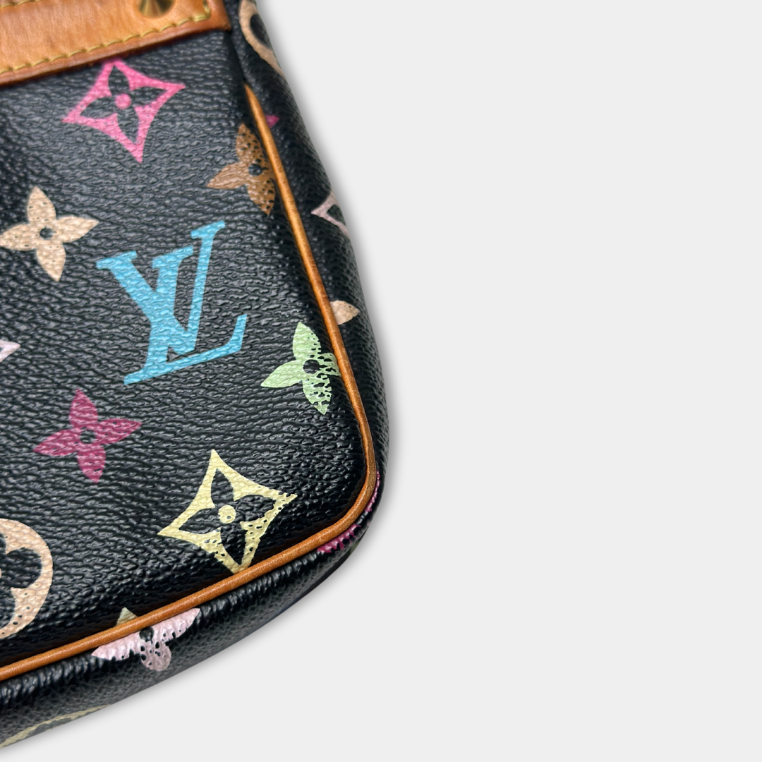 Louis Vuitton Black Multicolor Pochette Kelly's Authentic Boutique