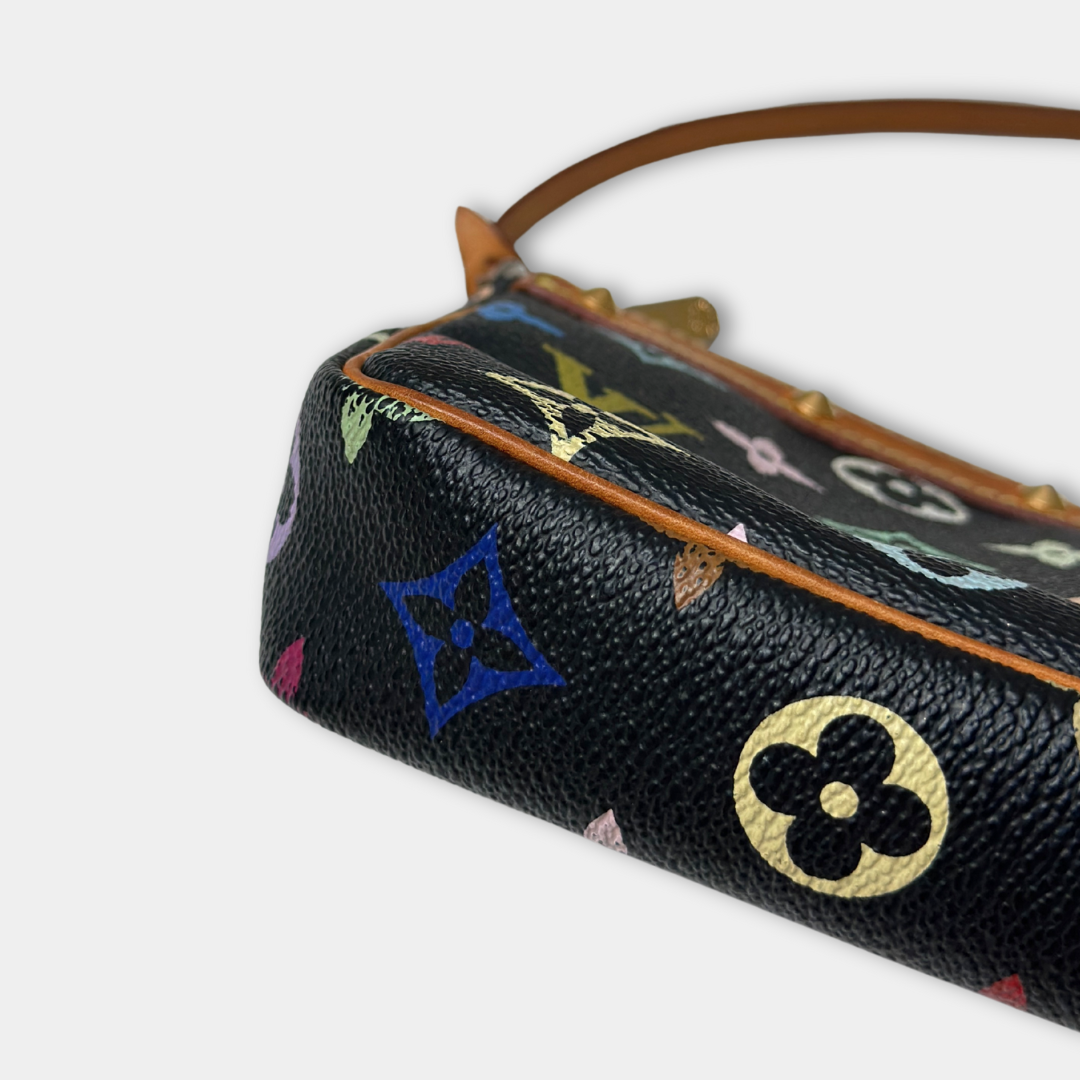 Louis Vuitton Black Multicolor Pochette Kelly's Authentic Boutique