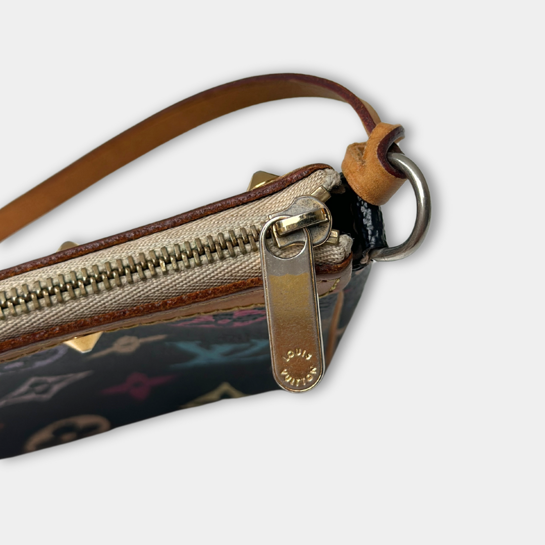 Louis Vuitton Black Multicolor Pochette Kelly's Authentic Boutique