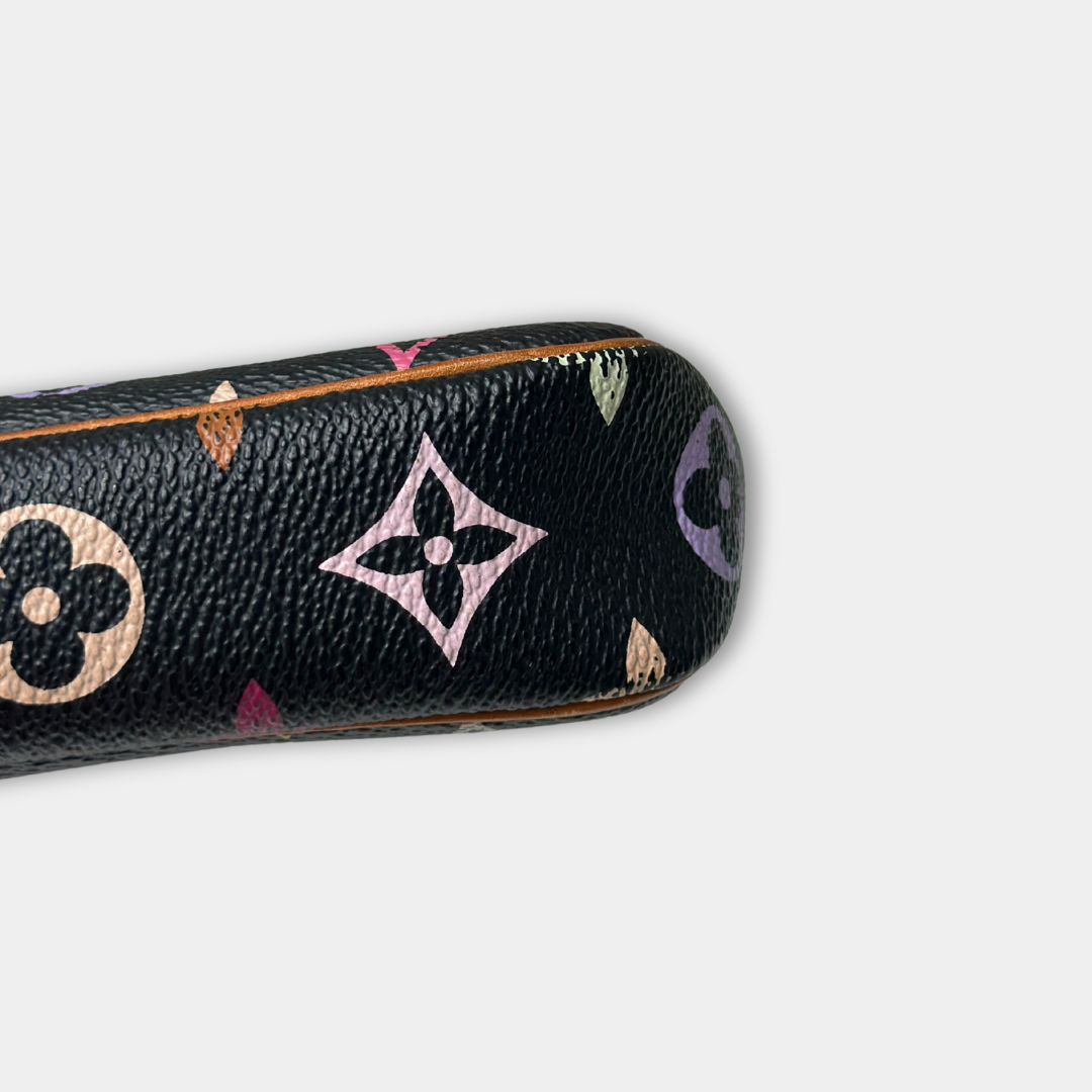 Louis Vuitton Black Multicolor Pochette Kelly's Authentic Boutique