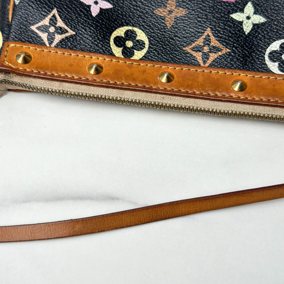 Louis Vuitton Black Multicolor Pochette Kelly's Authentic Boutique