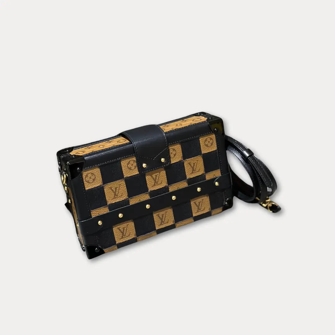 Louis Vuitton Petite Malle Damier Tressage Monogram Handbag Kelly's Authentic Boutique