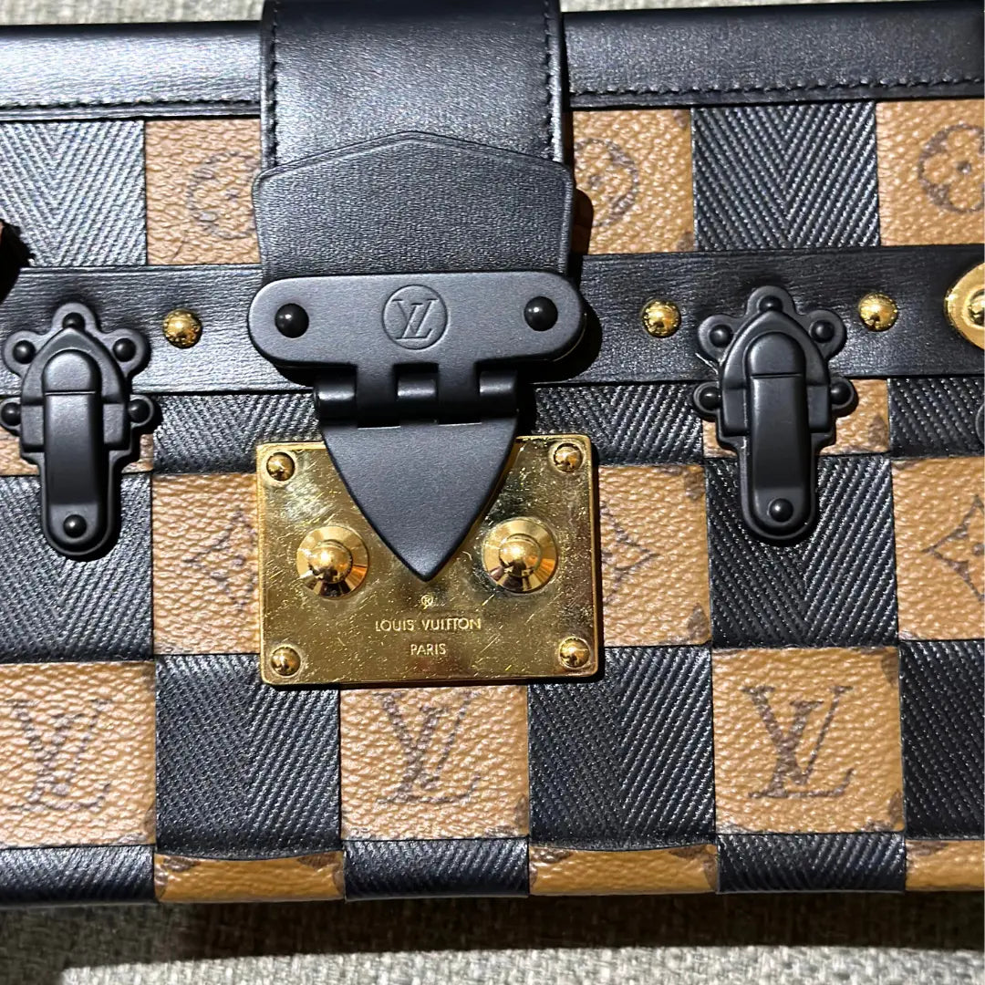 Louis Vuitton Petite Malle Damier Tressage Monogram Handbag Kelly's Authentic Boutique