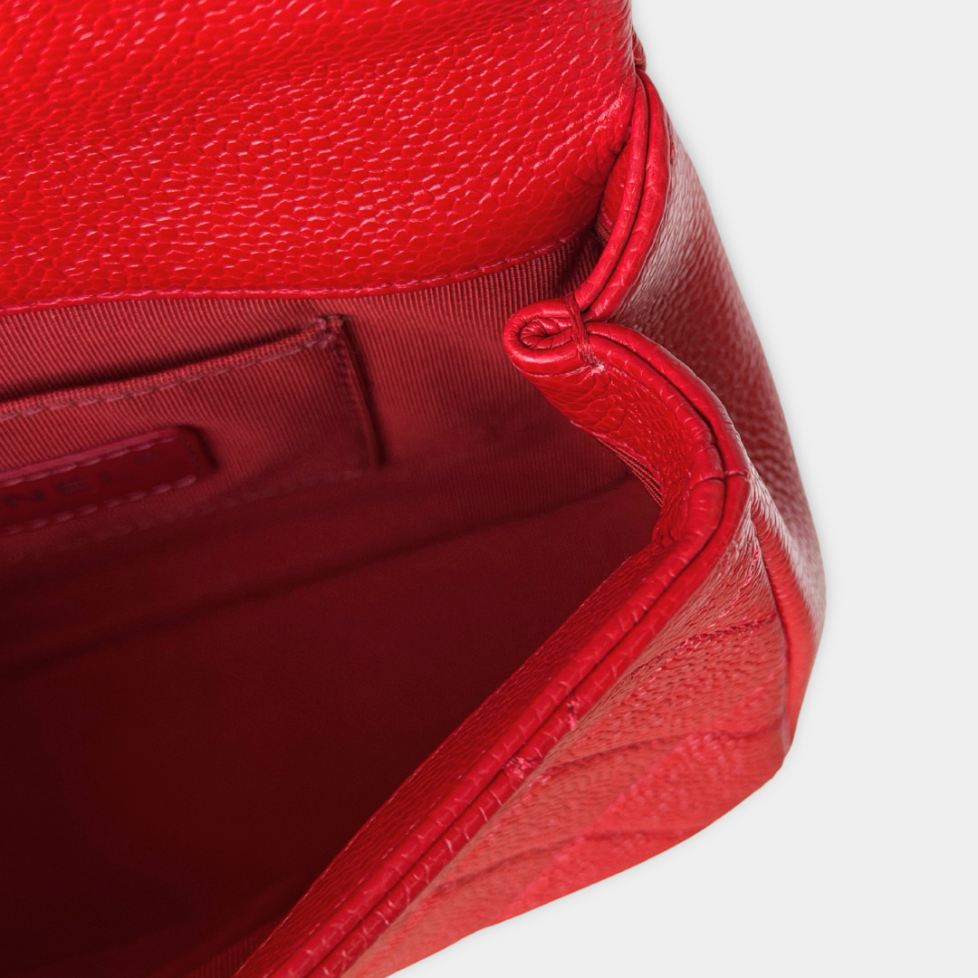 Chanel Mini Red Caviar Incognito Flap Bag Kelly's Authentic Boutique