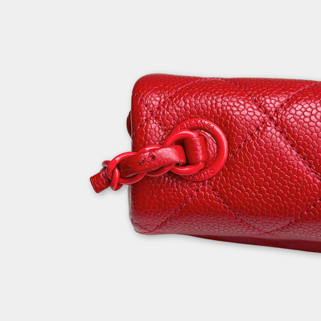 Chanel Mini Red Caviar Incognito Flap Bag Kelly's Authentic Boutique