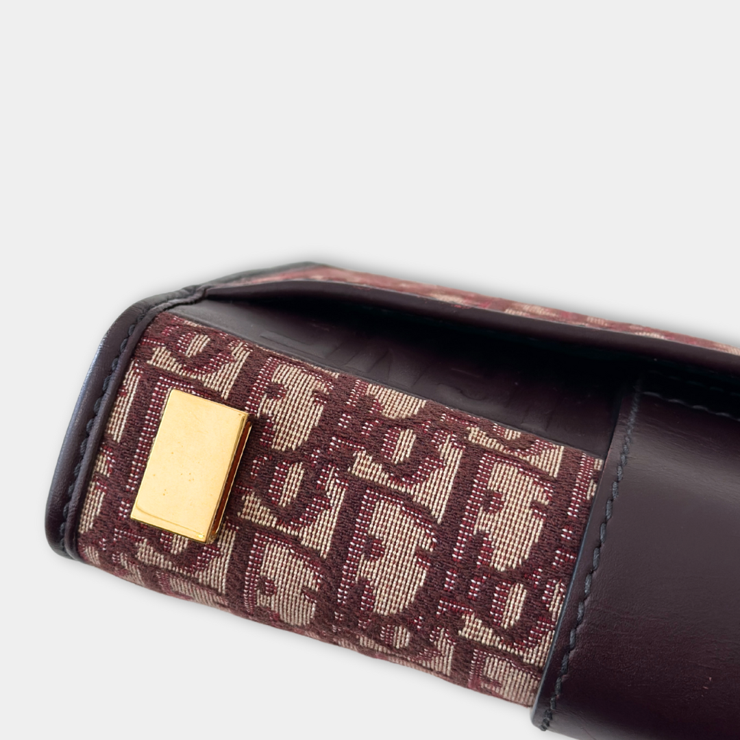 Dior Burgundy 30 Montaigne Oblique Canvas Crossbody Bag Kelly's Authentic Boutique