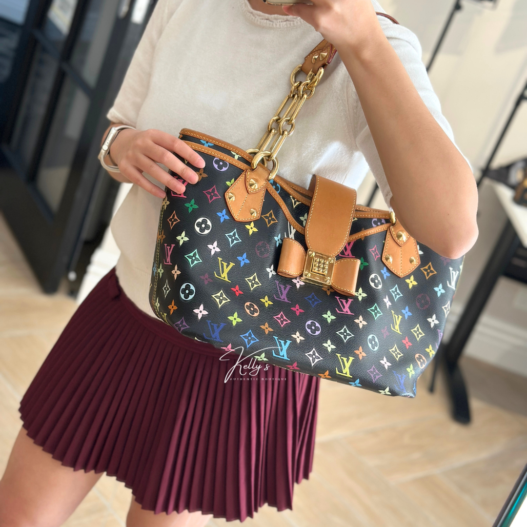 Louis Vuitton Takashi Murakami Black Multi-colour Annie GM Tote Kelly's Authentic Boutique