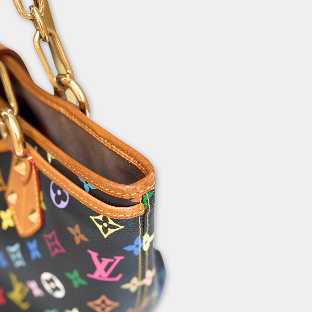 Louis Vuitton Takashi Murakami Black Multi-colour Annie GM Tote Kelly's Authentic Boutique