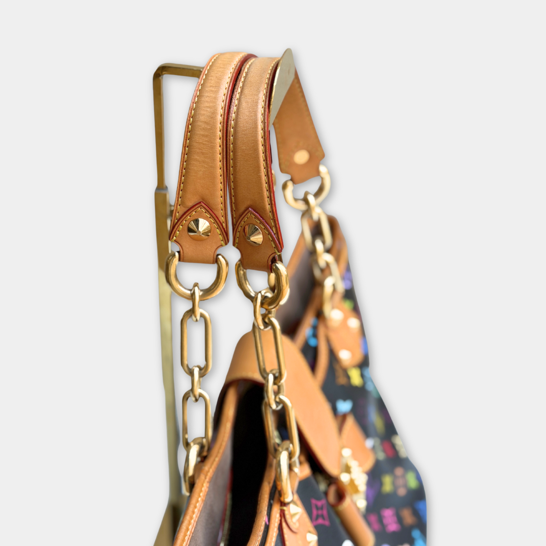 Louis Vuitton Takashi Murakami Black Multi-colour Annie GM Tote Kelly's Authentic Boutique