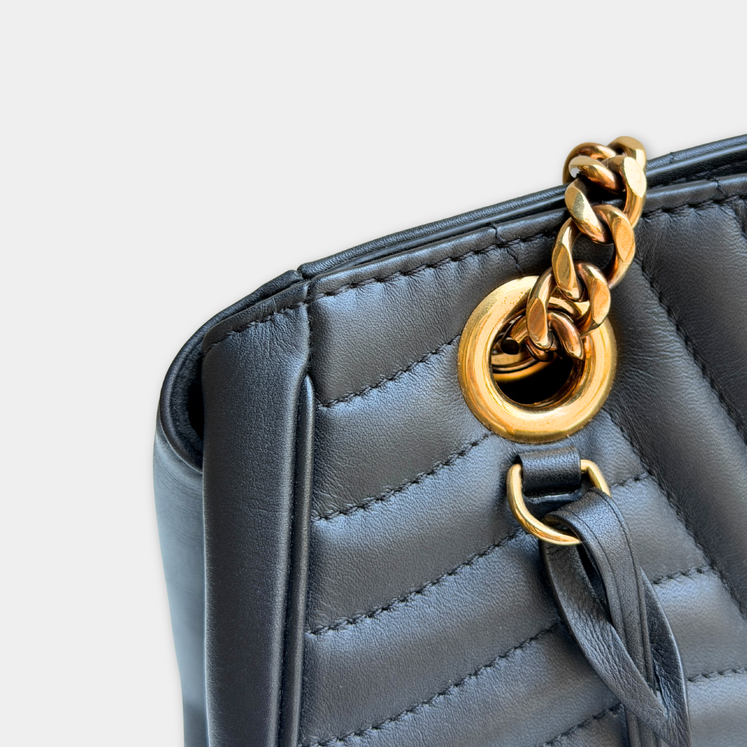 Louis Vuitton Black New Wave Chain Tote Kelly's Authentic Boutique