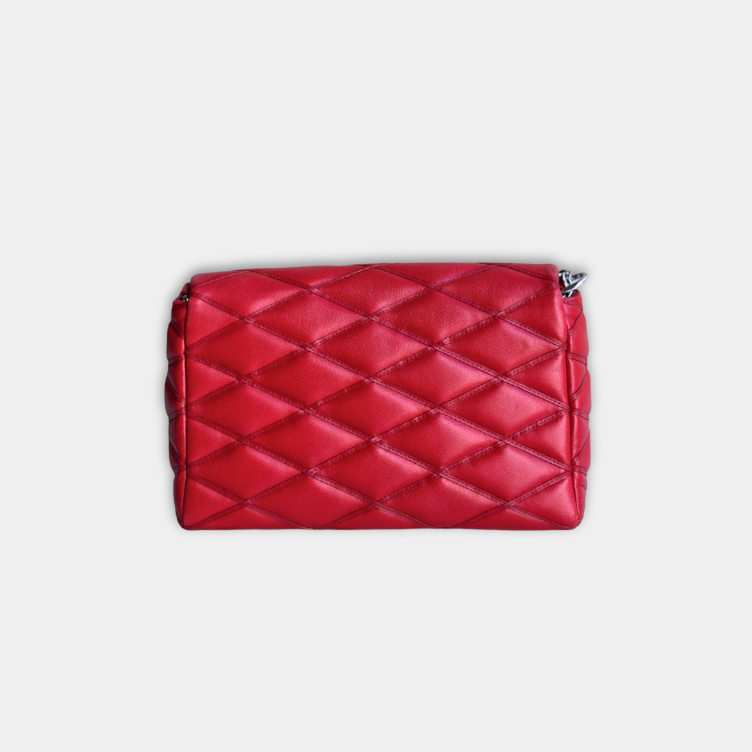 Louis Vuitton Red Malletage Twist GO-14 MM Shoulder Bag Kelly's Authentic Boutique