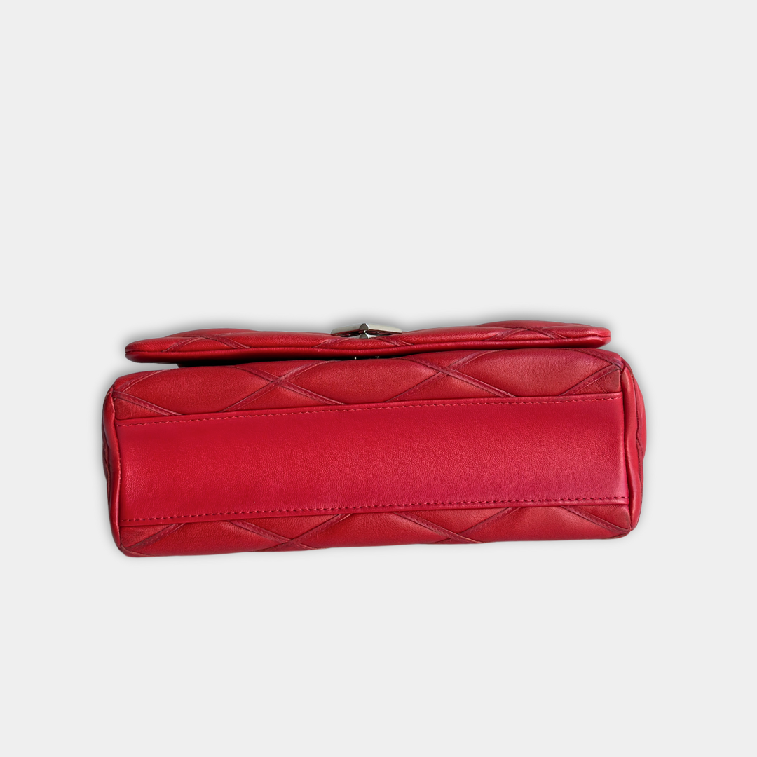 Louis Vuitton Red Malletage Twist GO-14 MM Shoulder Bag Kelly's Authentic Boutique