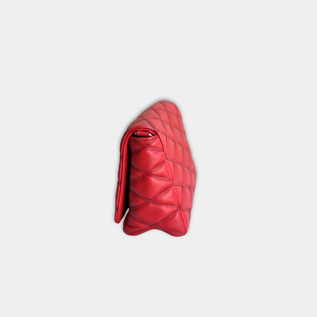 Louis Vuitton Red Malletage Twist GO-14 MM Shoulder Bag Kelly's Authentic Boutique