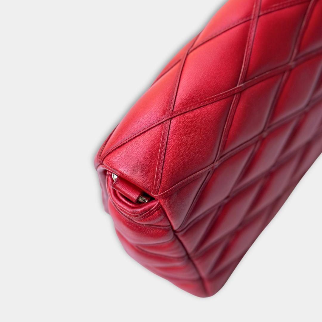 Louis Vuitton Red Malletage Twist GO-14 MM Shoulder Bag Kelly's Authentic Boutique