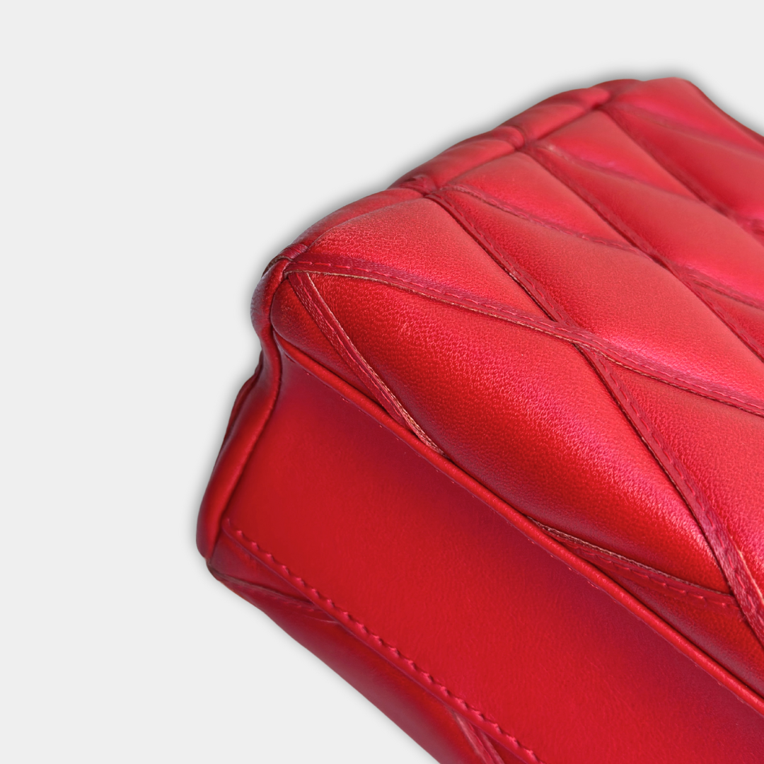 Louis Vuitton Red Malletage Twist GO-14 MM Shoulder Bag Kelly's Authentic Boutique