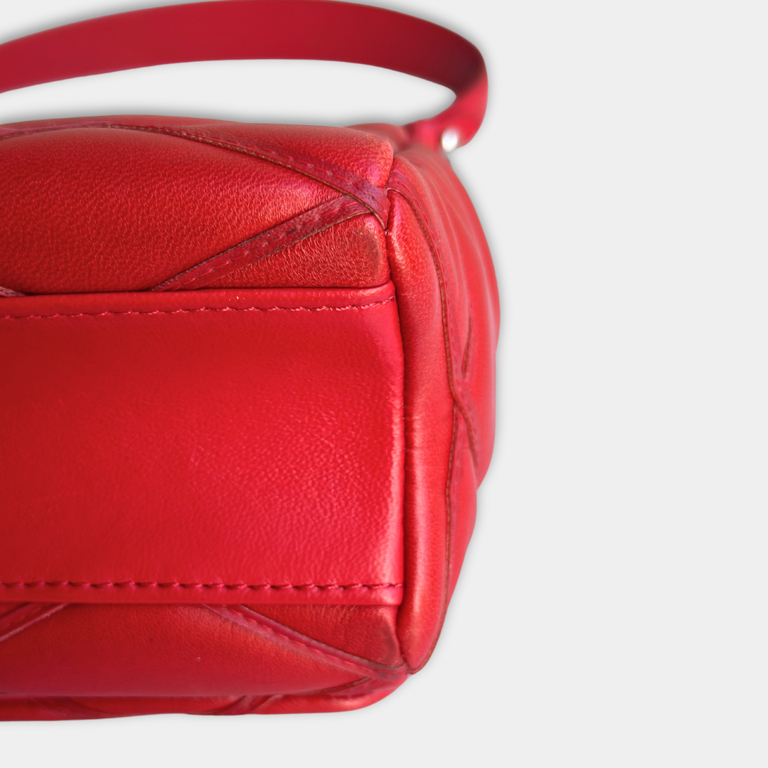 Louis Vuitton Red Malletage Twist GO-14 MM Shoulder Bag Kelly's Authentic Boutique