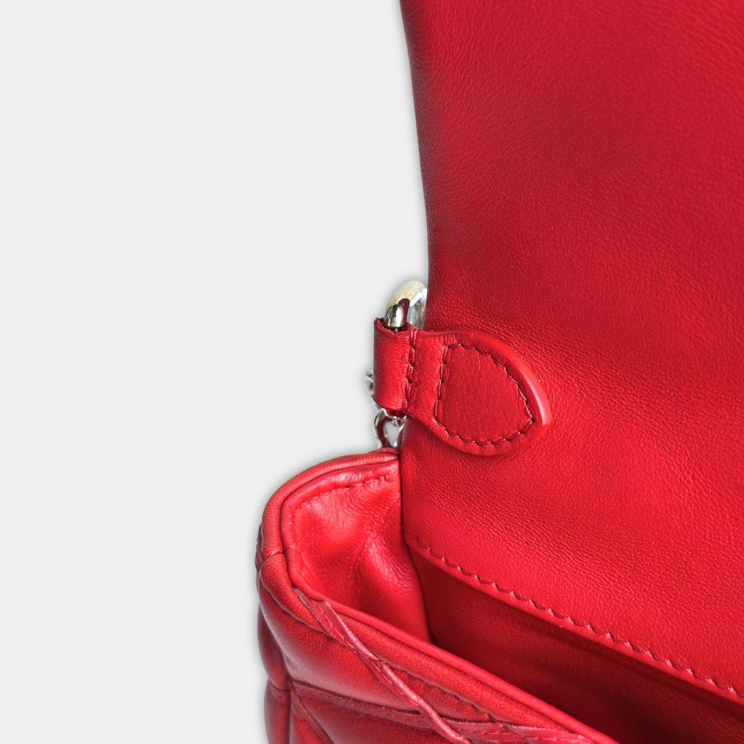 Louis Vuitton Red Malletage Twist GO-14 MM Shoulder Bag Kelly's Authentic Boutique
