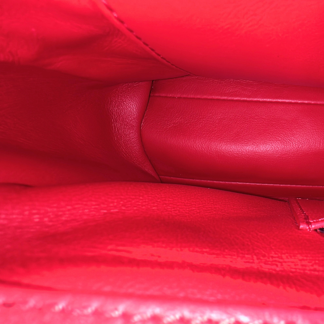 Louis Vuitton Red Malletage Twist GO-14 MM Shoulder Bag Kelly's Authentic Boutique