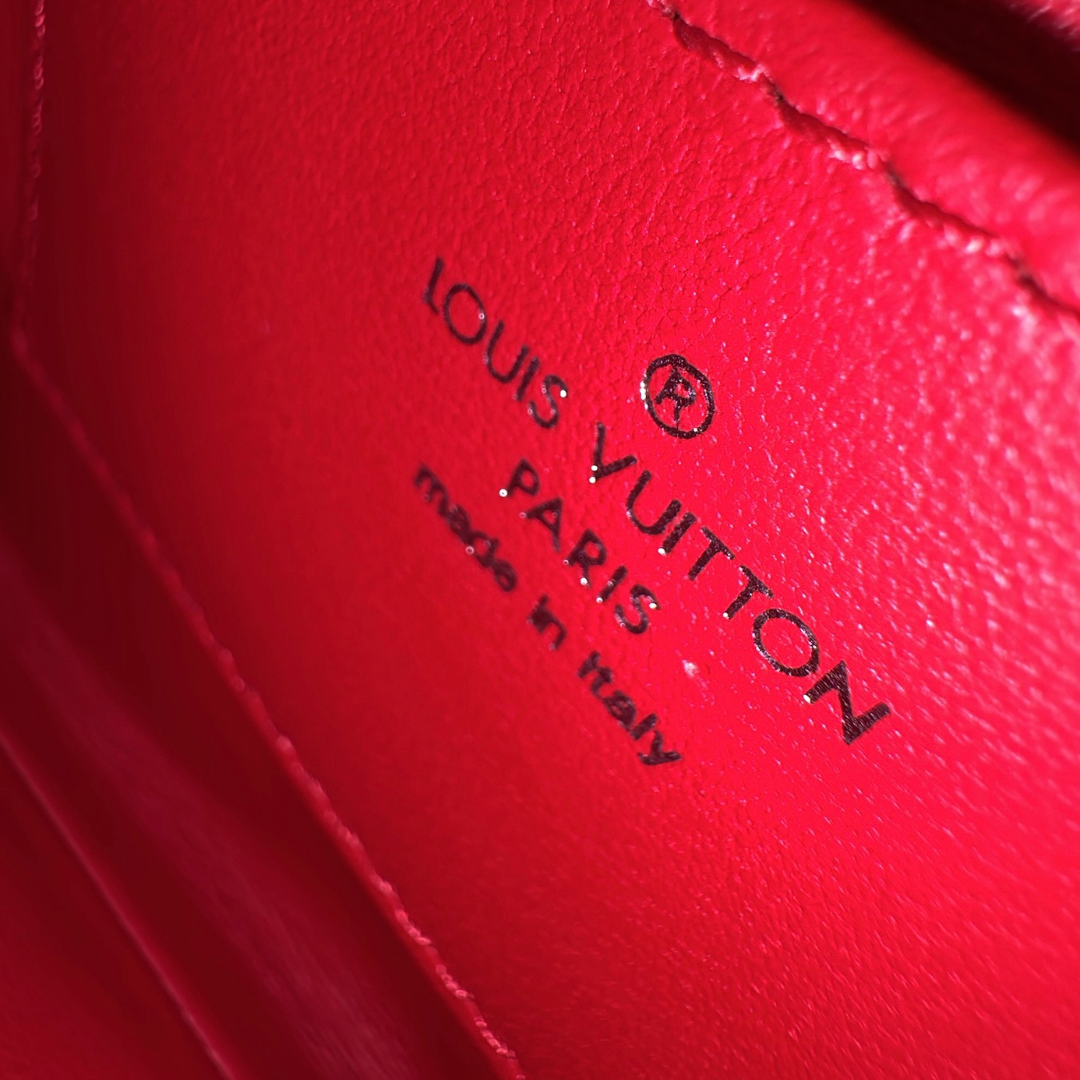 Louis Vuitton Red Malletage Twist GO-14 MM Shoulder Bag Kelly's Authentic Boutique