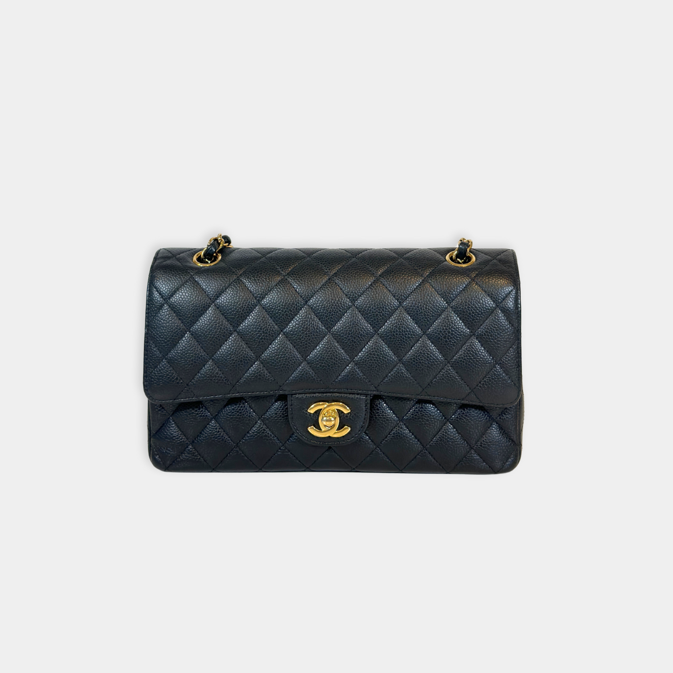 Chanel Black Caviar Medium Classic Flap with GHW Kelly's Authentic Boutique