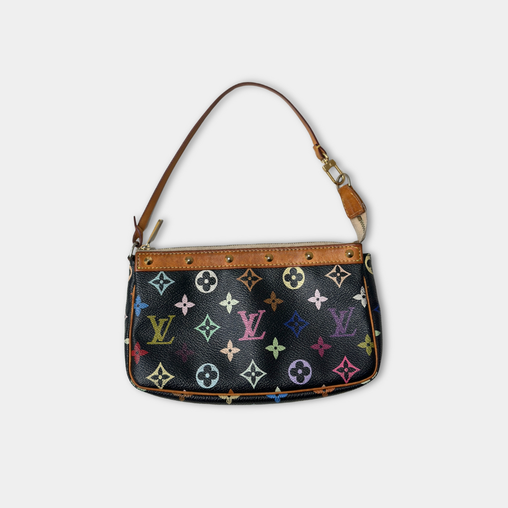 Louis Vuitton Black Multicolor Pochette Kelly's Authentic Boutique