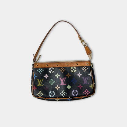 Louis Vuitton Black Multicolor Pochette Kelly's Authentic Boutique