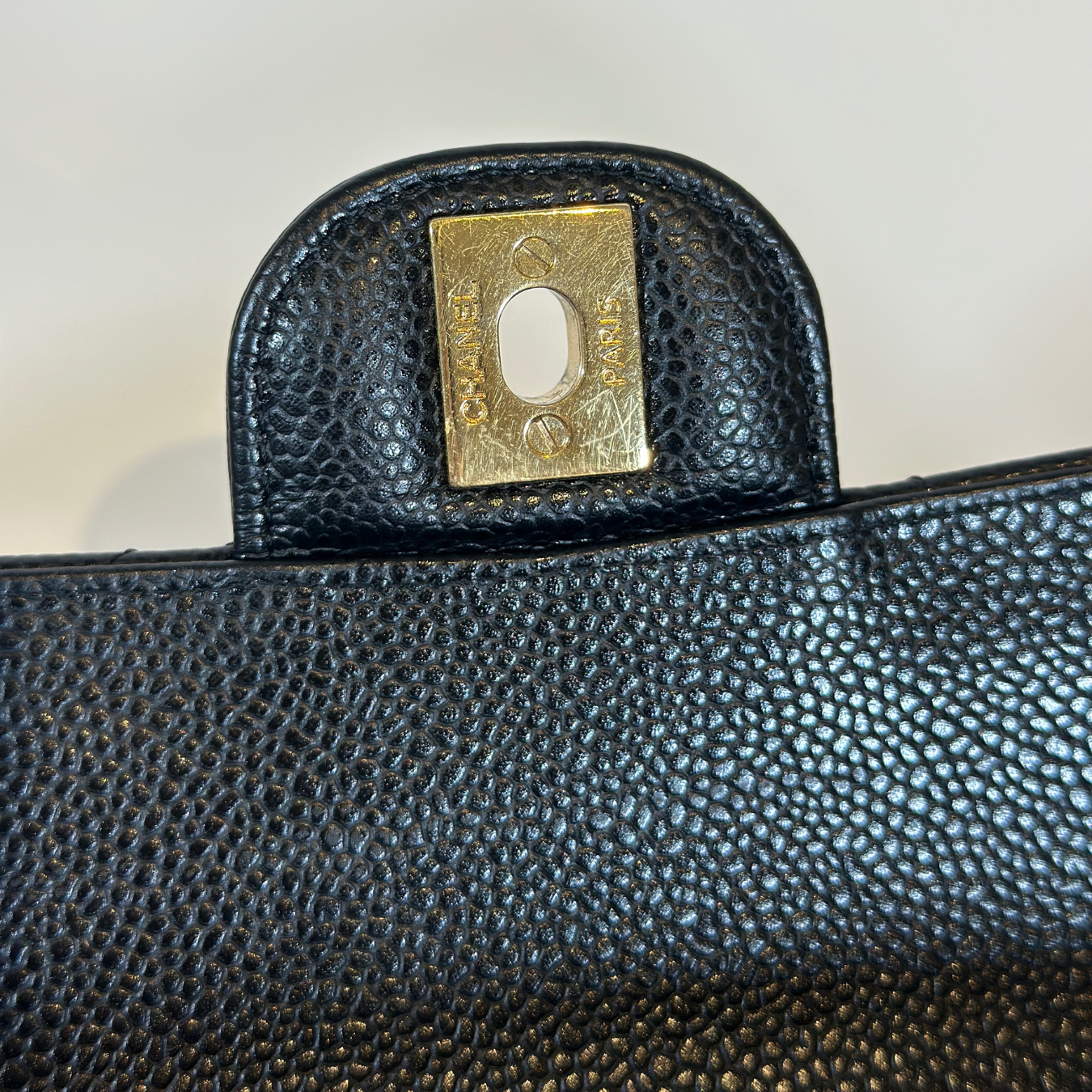 Chanel Black Caviar Medium Classic Flap with GHW Kelly's Authentic Boutique