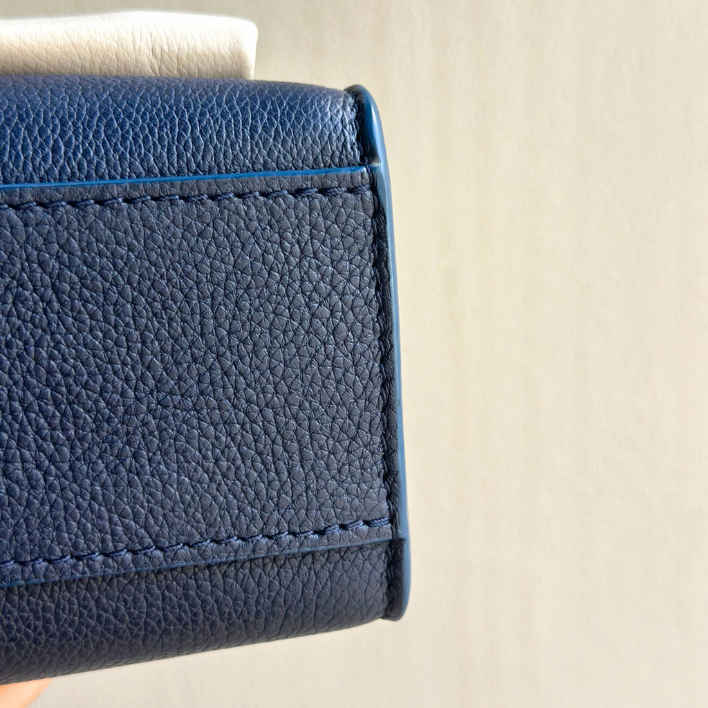Louis Vuitton Microchipped MyLockMe Creme Navy Chain Shoulder Bag - Kelly's Authentic Boutique