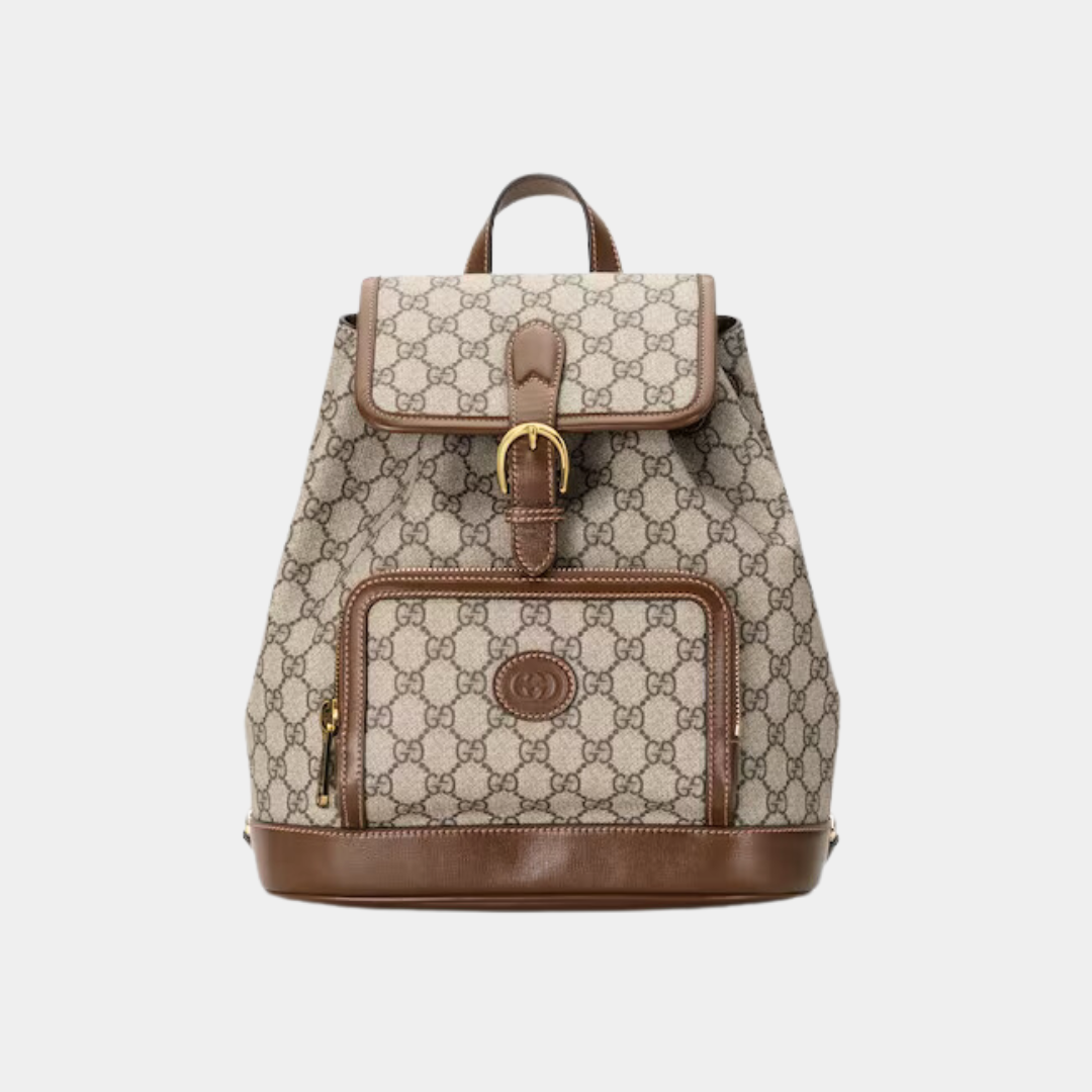 Gucci Backpack GG Supreme with Interlocking G Kelly's Authentic Boutique