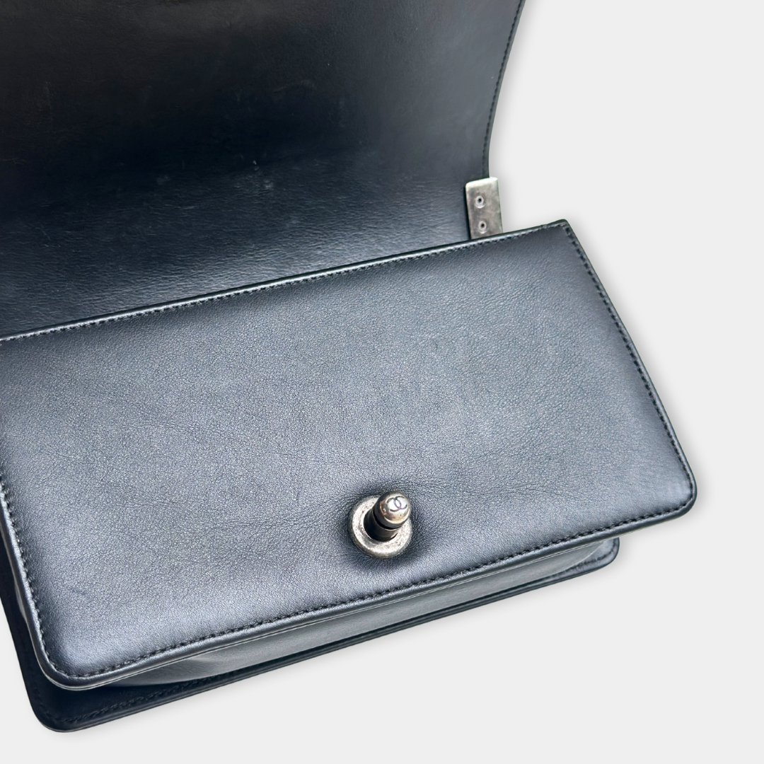 Chanel Stingray Small Black Boy Bag Kelly's Authentic Boutique