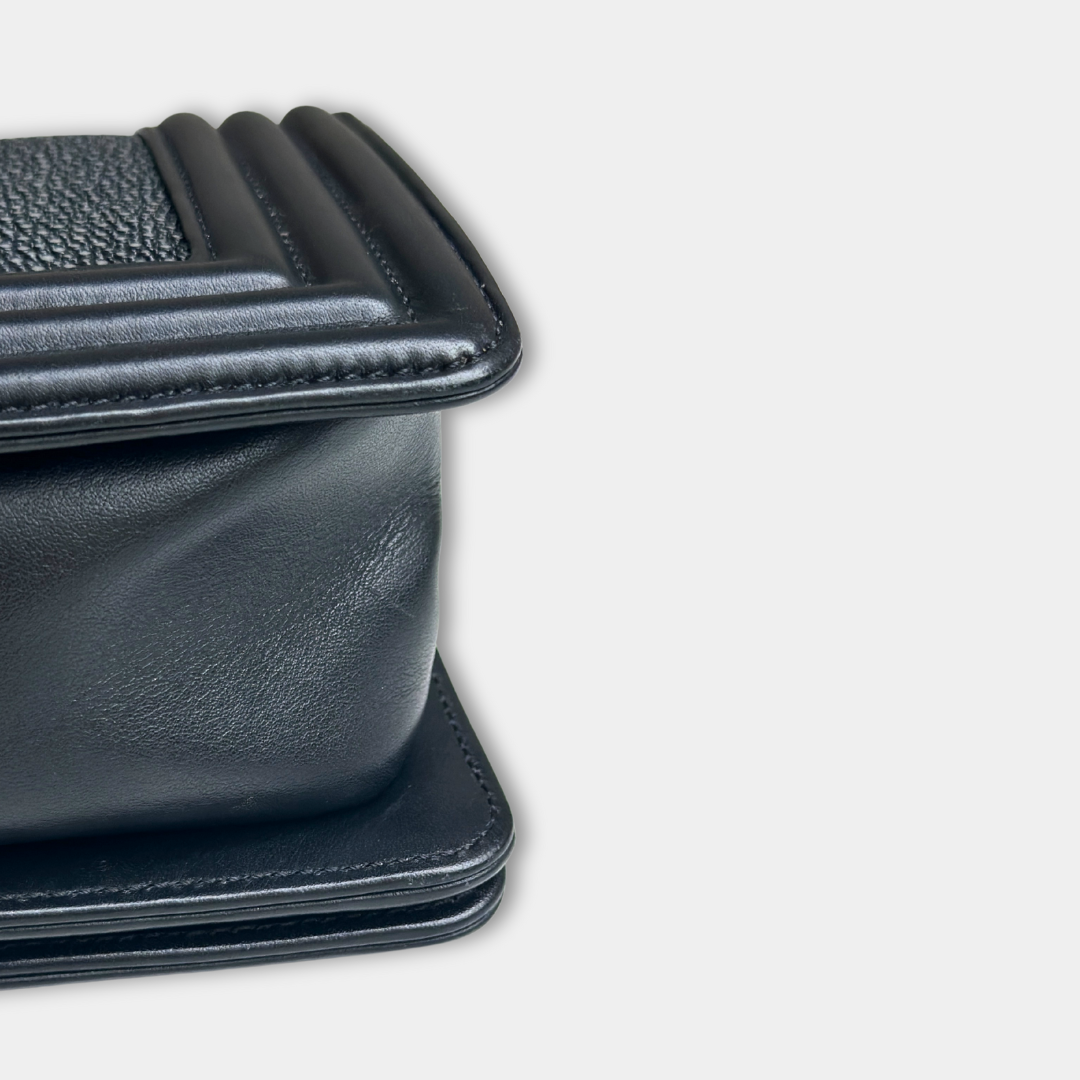 Chanel Stingray Small Black Boy Bag Kelly's Authentic Boutique