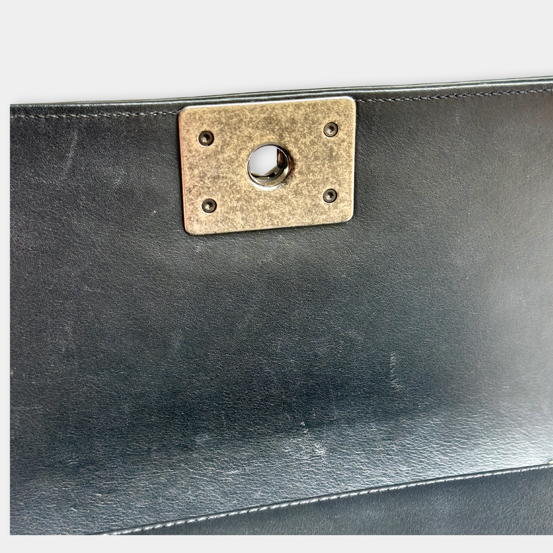 Chanel Stingray Small Black Boy Bag Kelly's Authentic Boutique