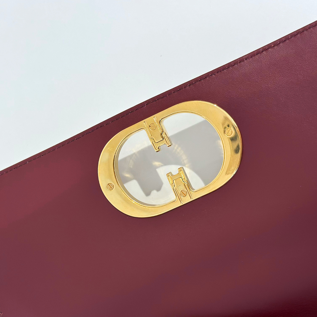 Dior Medium Calfskin Cannage Burgundy Calfskin Caro Shoulder Bag Kelly's Authentic Boutique