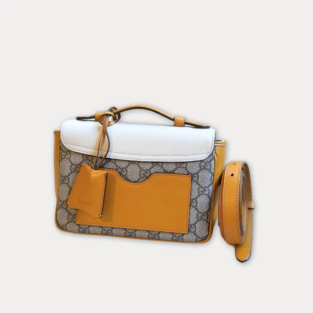 Gucci GG Supreme Canvas and Leather Padlock Shoulder Bag Kelly's Authentic Boutique