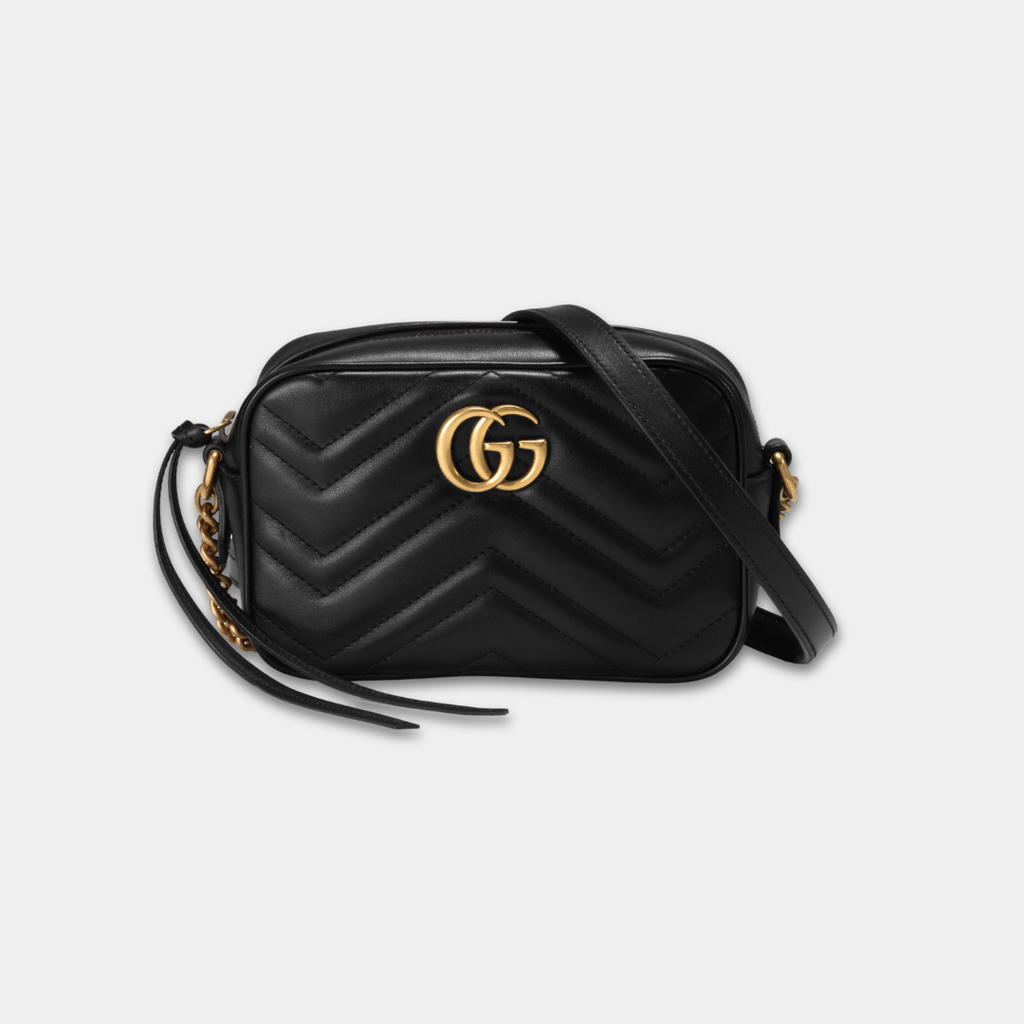 Gucci Black Marmont Mini Camera Bag Kelly's Authentic Boutique