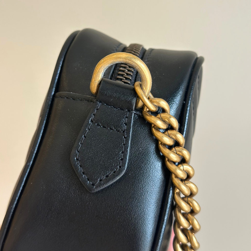 Gucci Black Marmont Mini Camera Bag Kelly's Authentic Boutique