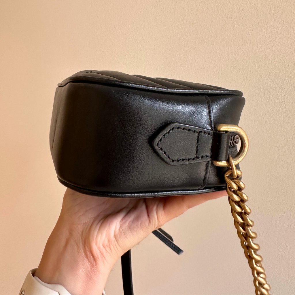 Gucci Black Marmont Mini Camera Bag Kelly's Authentic Boutique