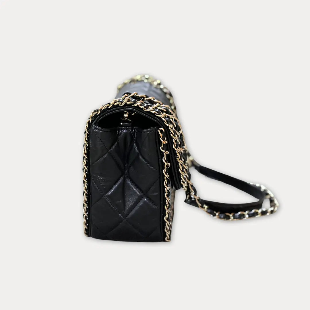 Chanel Running Chain Around Lambskin Medium Flap Bag Kelly's Authentic Boutique