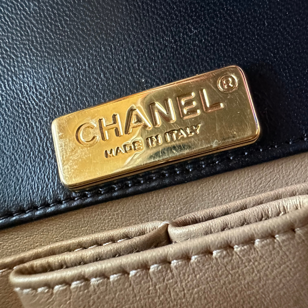 Microchipped Chanel Black 21K Gold Mini Flap Bag Kelly's Authentic Boutique