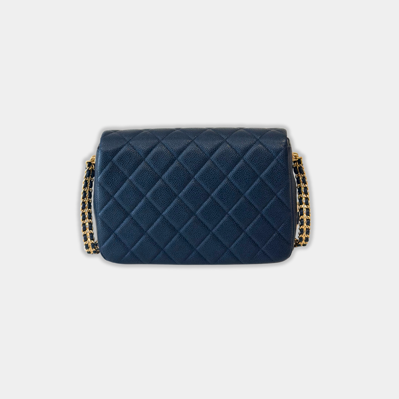 Chanel Microchipped Navy 21A Mini Rectangular Caviar Flap Bag with GHW Kelly's Authentic Boutique
