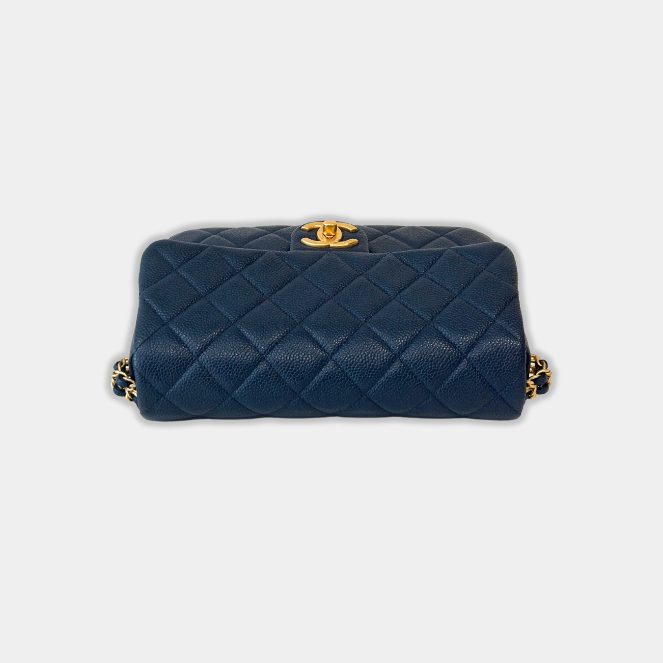 Chanel Microchipped Navy 21A Mini Rectangular Caviar Flap Bag with GHW Kelly's Authentic Boutique