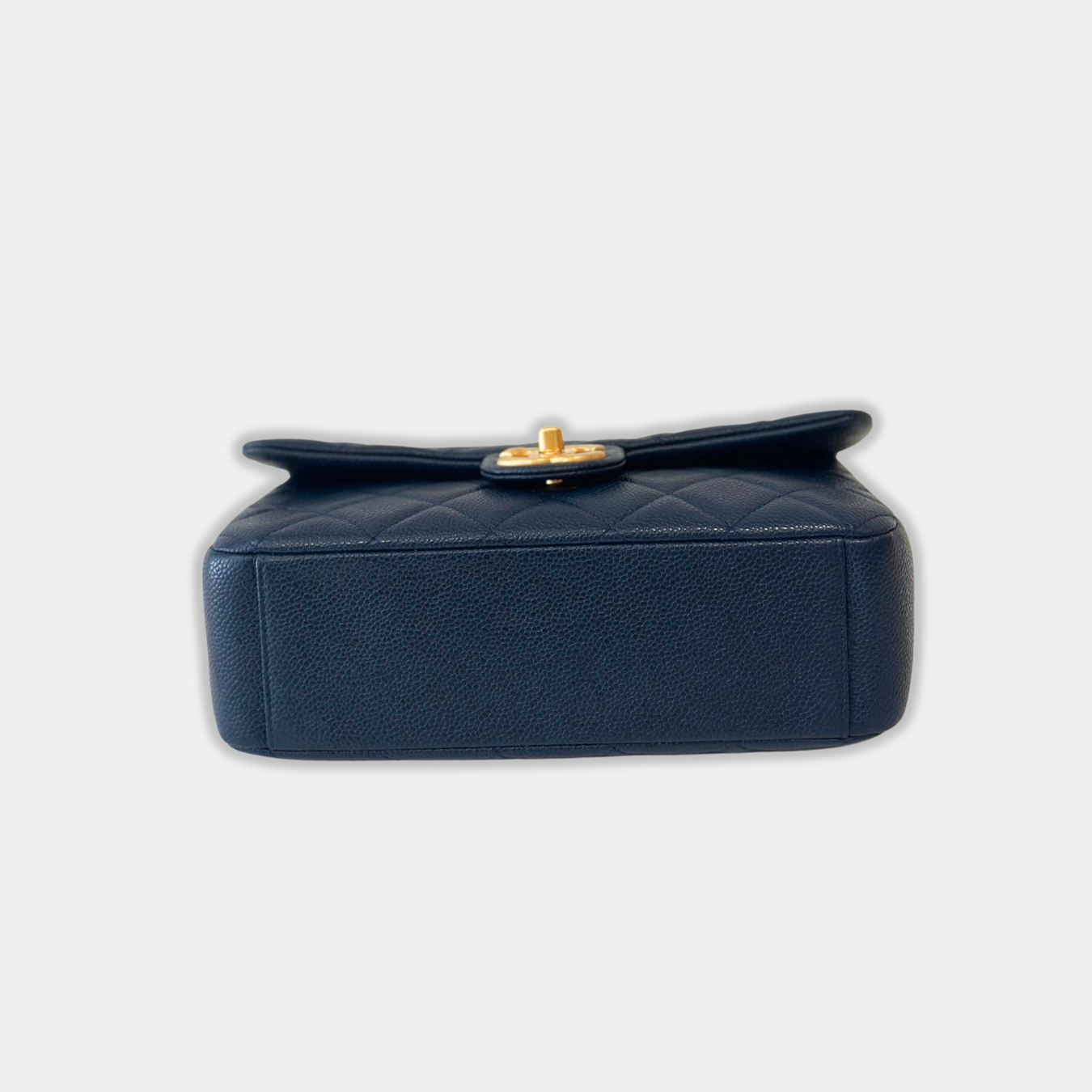 Chanel Microchipped Navy 21A Mini Rectangular Caviar Flap Bag with GHW Kelly's Authentic Boutique