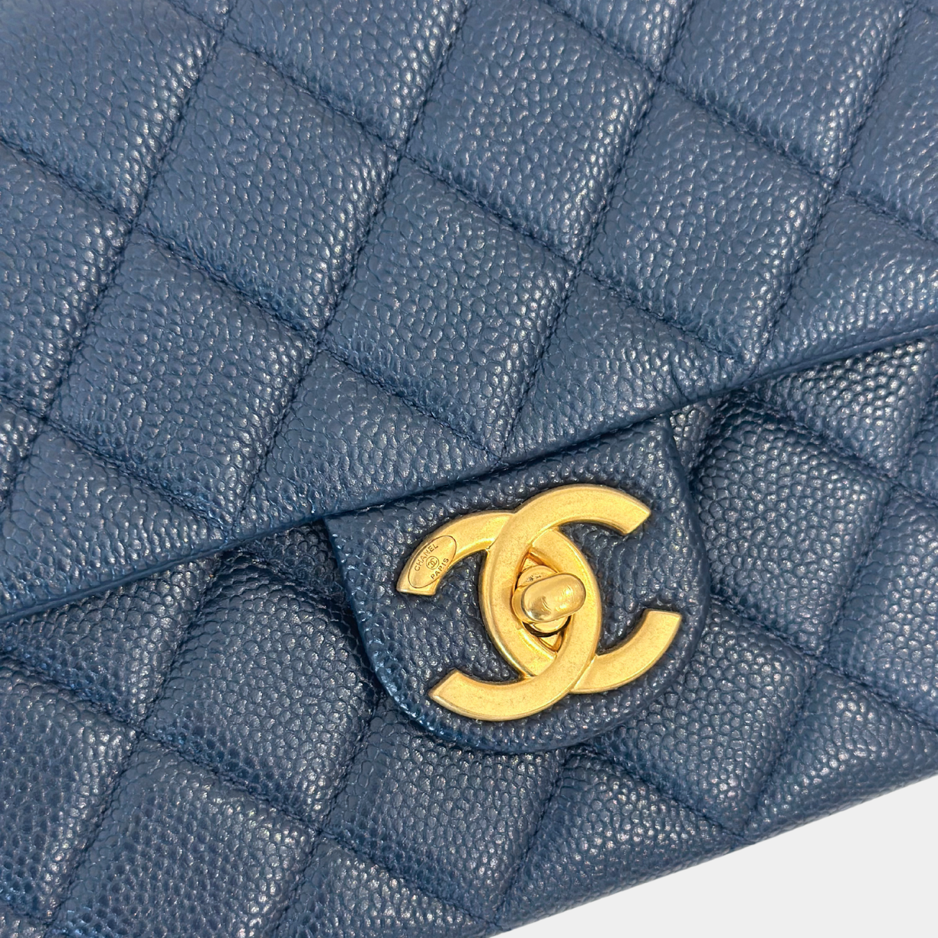 Chanel Microchipped Navy 21A Mini Rectangular Caviar Flap Bag with GHW Kelly's Authentic Boutique