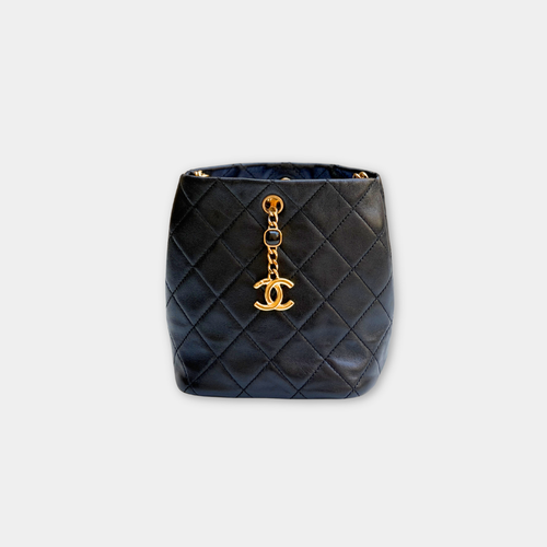 Chanel 22B Microchip Pearl Lambskin Mini Bucket Bag Kelly's Authentic Boutique