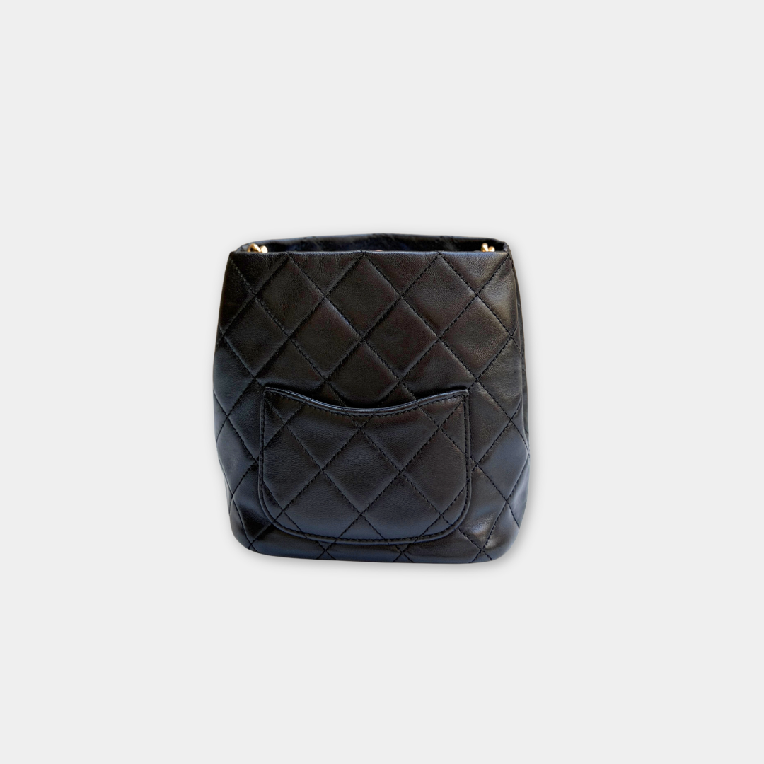 Chanel 22B Microchip Pearl Lambskin Mini Bucket Bag Kelly's Authentic Boutique