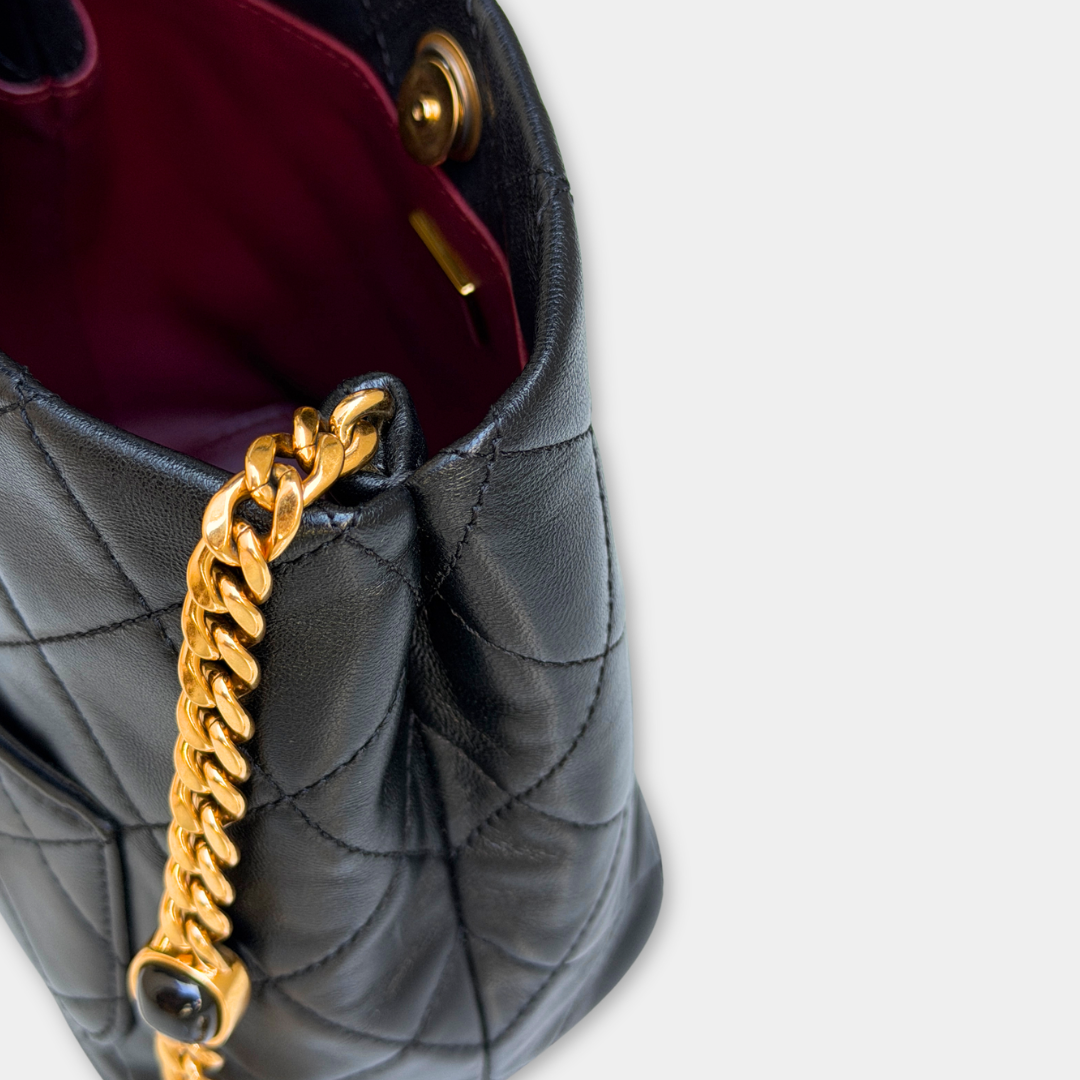 Chanel 22B Microchip Pearl Lambskin Mini Bucket Bag Kelly's Authentic Boutique