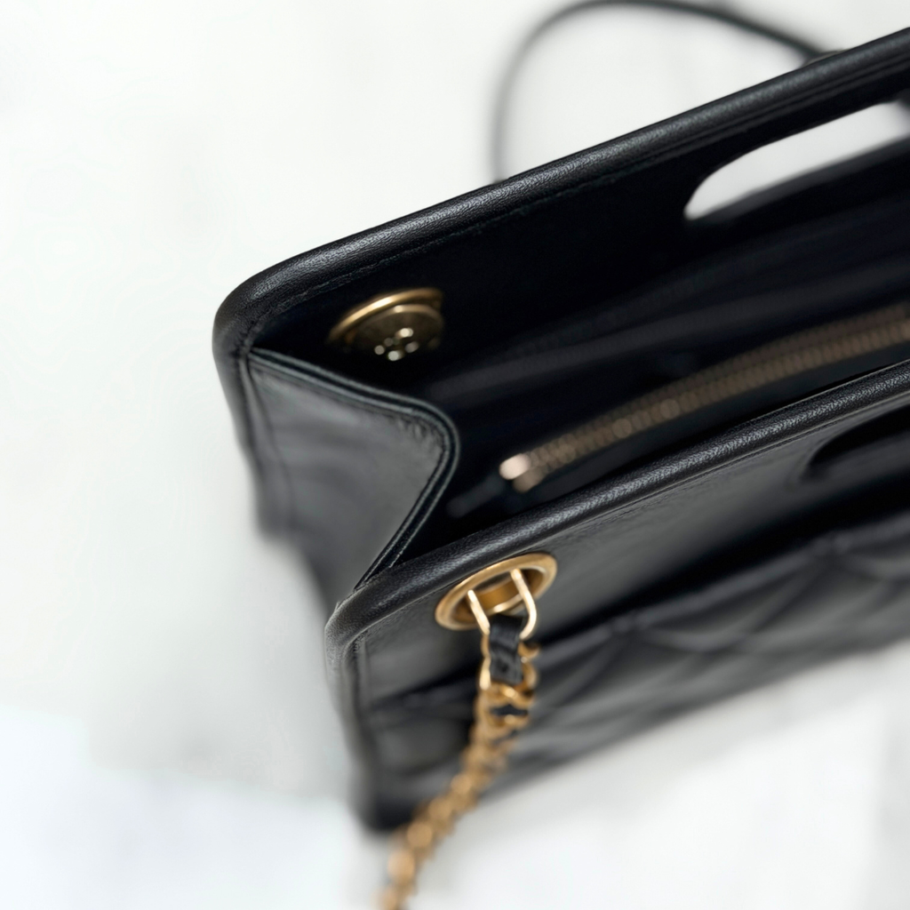 Chanel 23S Microchip Clutch Bag With Chain Calfskin Kelly's Authentic Boutique