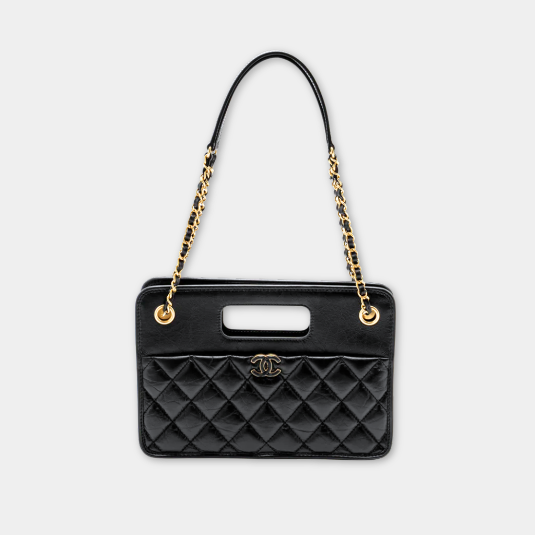 Chanel 23S Microchip Clutch Bag With Chain Calfskin Kelly's Authentic Boutique