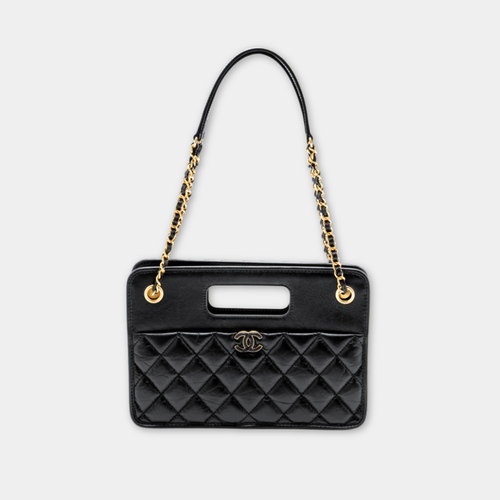 Chanel 23S Microchip Clutch Bag With Chain Calfskin Kelly's Authentic Boutique